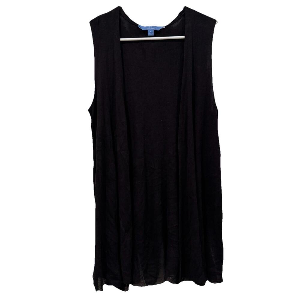 NWT Women’s Simply Vera Wand Cardigan Black 100% Rayon Size Large L sleeveless